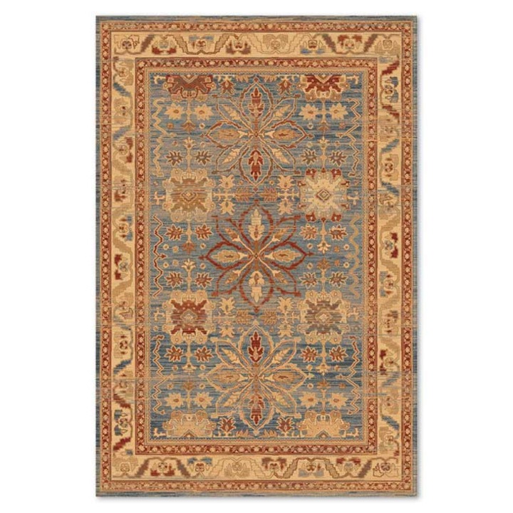 Covor Carpeta lana 100%, Bella 1402-1-53554, Design Oriental, Bej, dimensiuni 160 x 230 cm