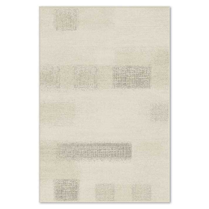 Covor Carpeta lana 100%, Bella 1045-1-51633, Design Modern, Crem, dimensiuni 160 x 230 cm