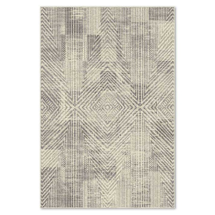 Covor Carpeta lana 100%, Prima 7890-1-52042, Design Modern, Gri, dimensiuni 80 x 150 cm