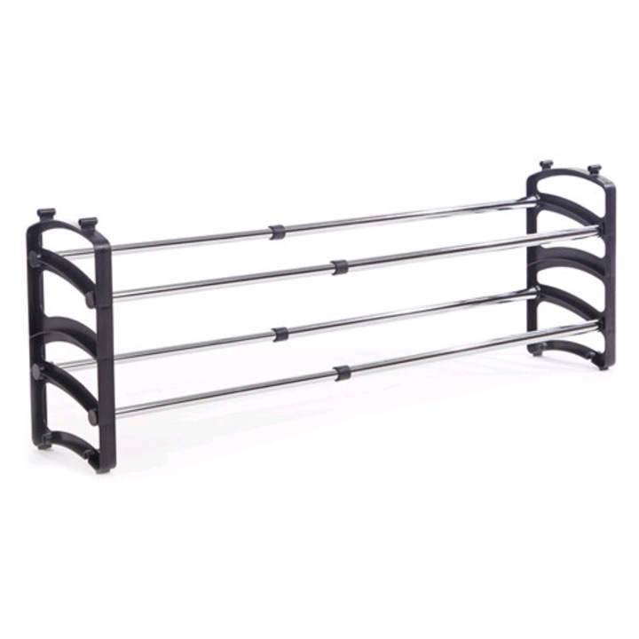 Teleszkópos cipőtartó, 2 szint, kihúzható, könnyű