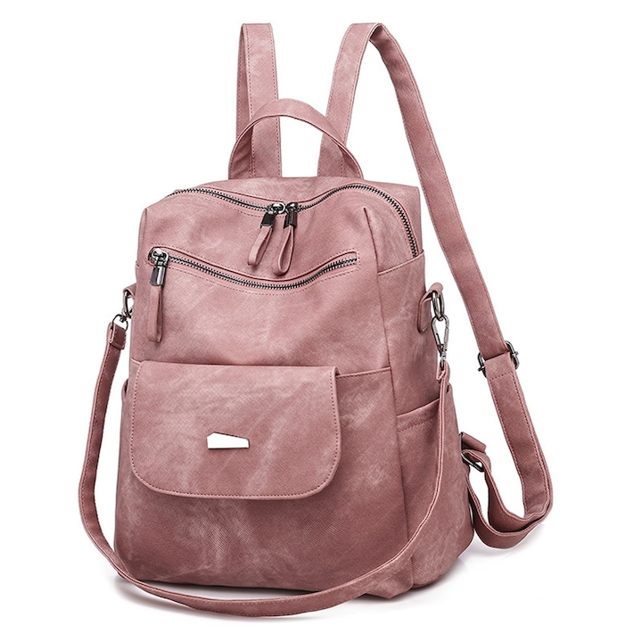 Rucsac din piele PU pentru femei, geanta de mana multifunctionala, design la moda, geanta de umar pentru femei, rucsac de calatorie