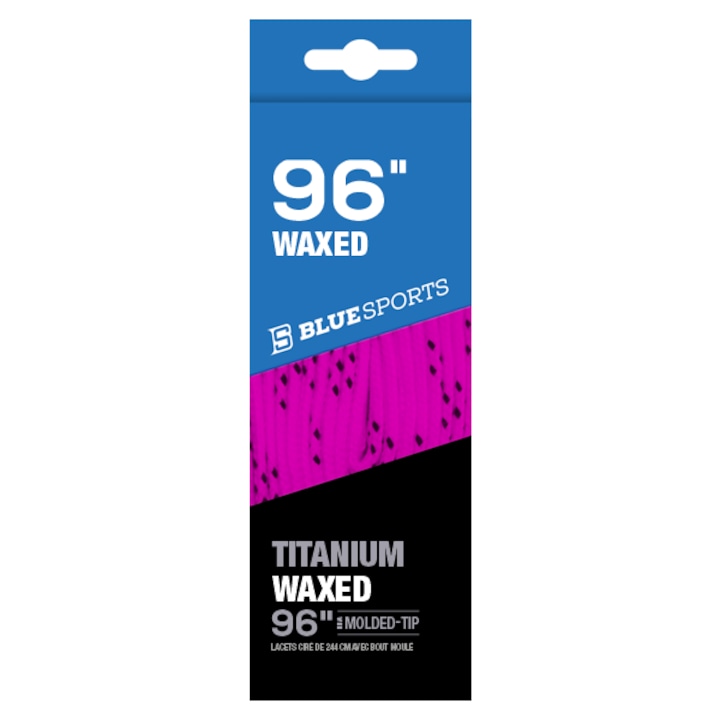 Blue Sports fűző, 244 WAX 96, Neon Pink