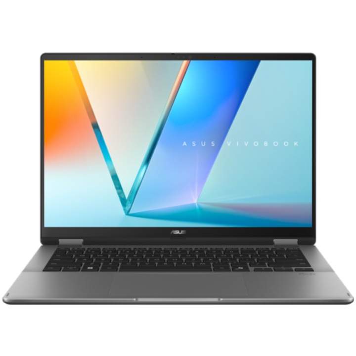 Laptop ASUS Vivobook 14 Flip WUXGA 14 inch Intel Core Ultra 5 226V 16GB 512GB PCIe Windows 11 Home Matte Gray
