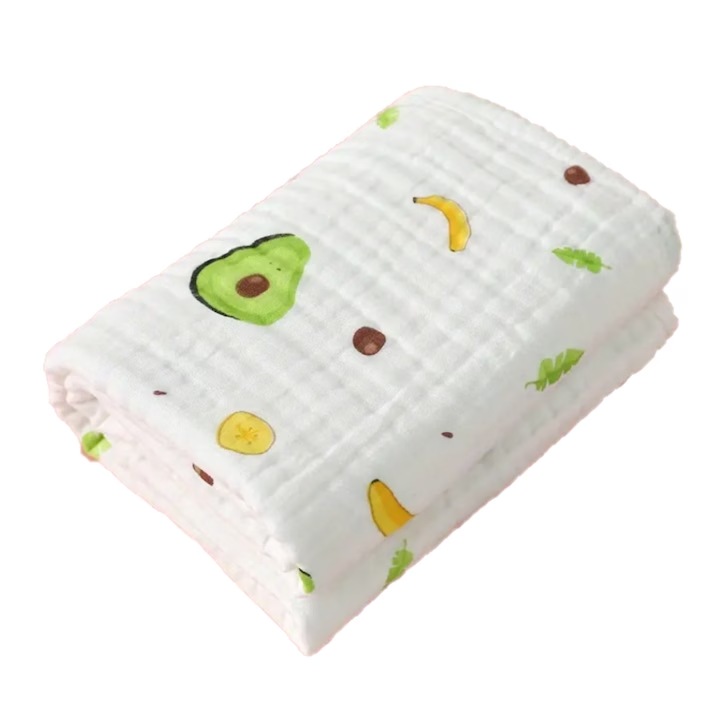 Prosop din muselina pentru copii 70x90cm-Verde