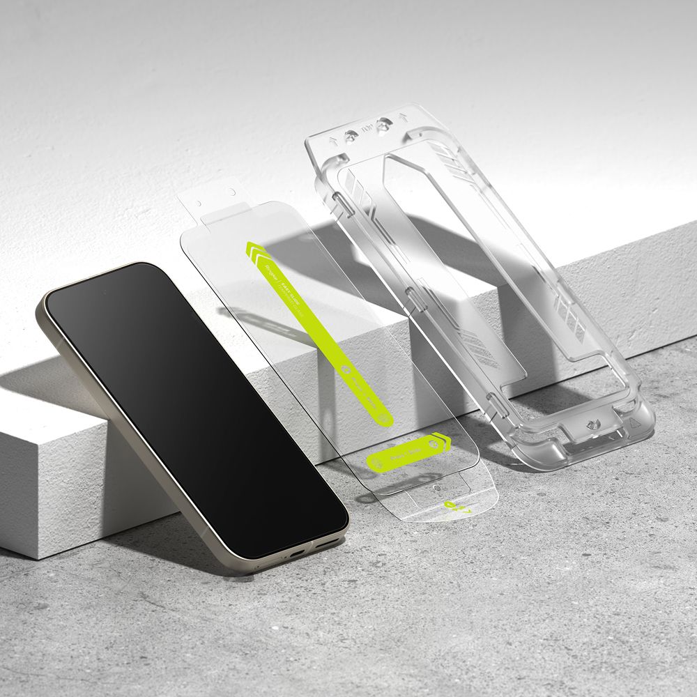 Set 2 folii sticla cu sistem de montare Ringke Easy Slide compatibil cu Google Pixel 9a Clear