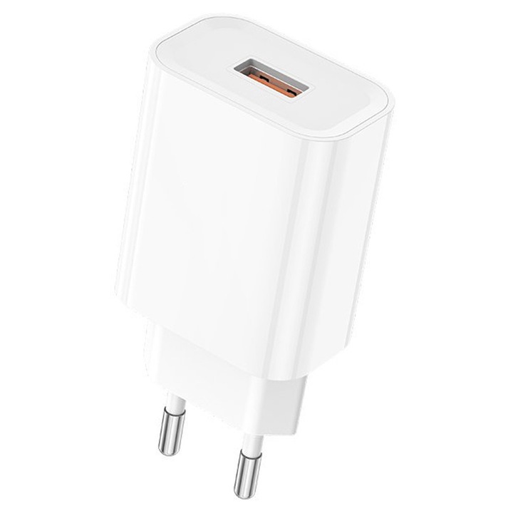 25 W-os DaDen CDQ080 hálózati töltő, Gyorstöltés, Gyorstöltés, USB, Fehér
