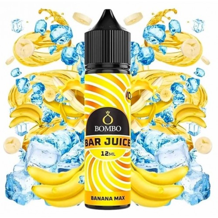 Lichid Tigara Electronica Bombo Bar Juice - Banana Max Ice, 12ml, 0mg