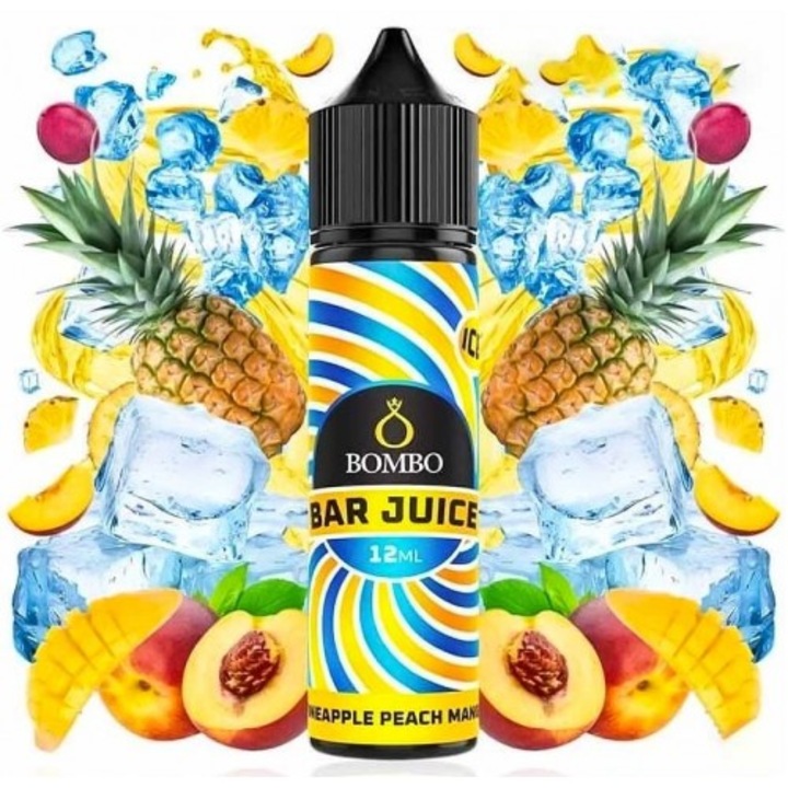 Lichid Tigara Electronica Bombo Bar Juice - Pineapple Peach Mango Ice, 12ml, 0mg