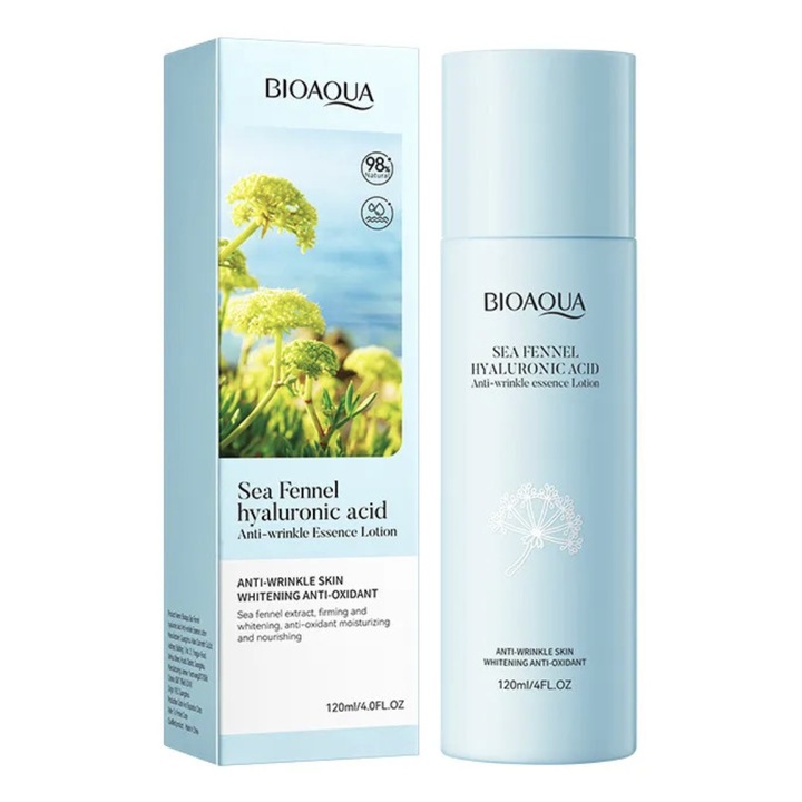 Крем за лице Bioaqua с хиалуронова киселина и морски копър 120 мл Сияйна и млада кожа