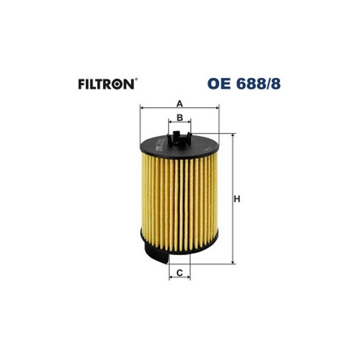 Filtron olajszűrő OE 688/8, 20x24x65mm, 117mm