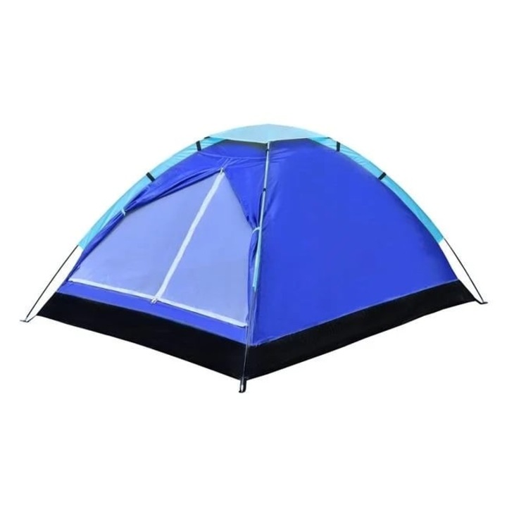 Cort pentru 3 Persoane, Impermeabil, cu Protectie Solara (UPF50+), 200x200x130cm, Albastru