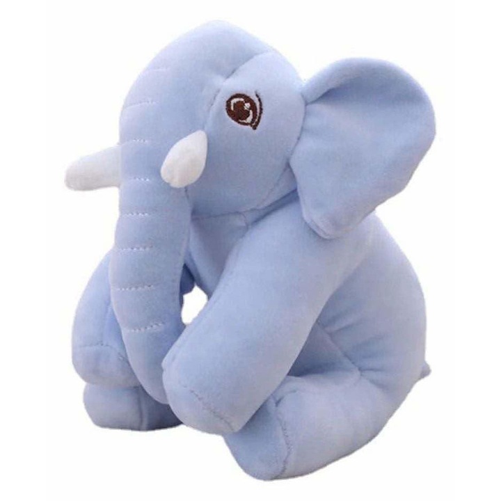 Jucarie din Plus, Elefant, Albastru Deschis, 25 cm