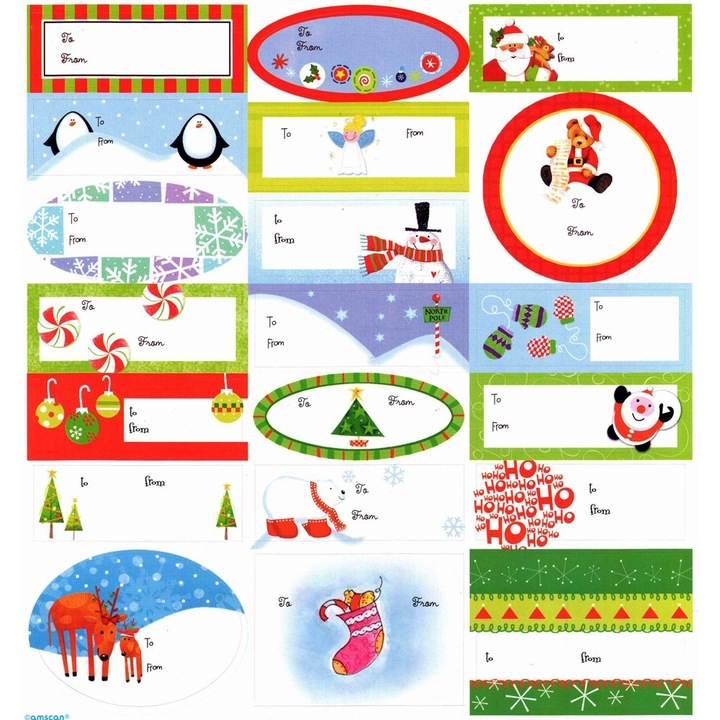 Etichete Mos Craciun, Amscan, 1 set