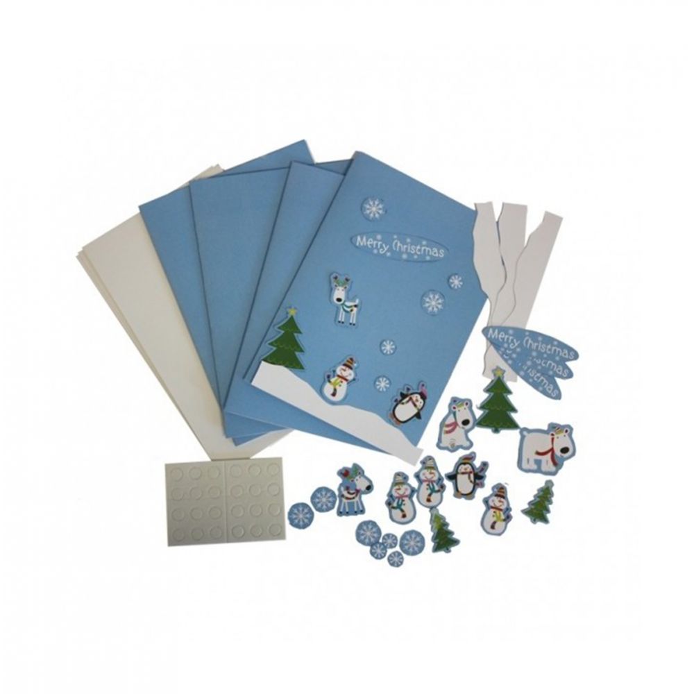 Felicitare Craciun cu Pinguini, Amscan, 1 buc