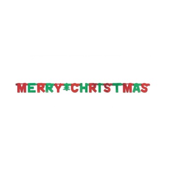 Banner Merry Christmas, Amscan, 1 buc Banner Merry Christmas, Amscan, 1 buc