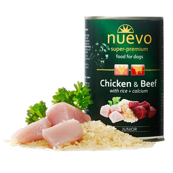 Hrana umeda pentru caini, Nuevo Junior, conserva 400 g Hrana umeda pentru caini, Nuevo Junior, conserva 400 g