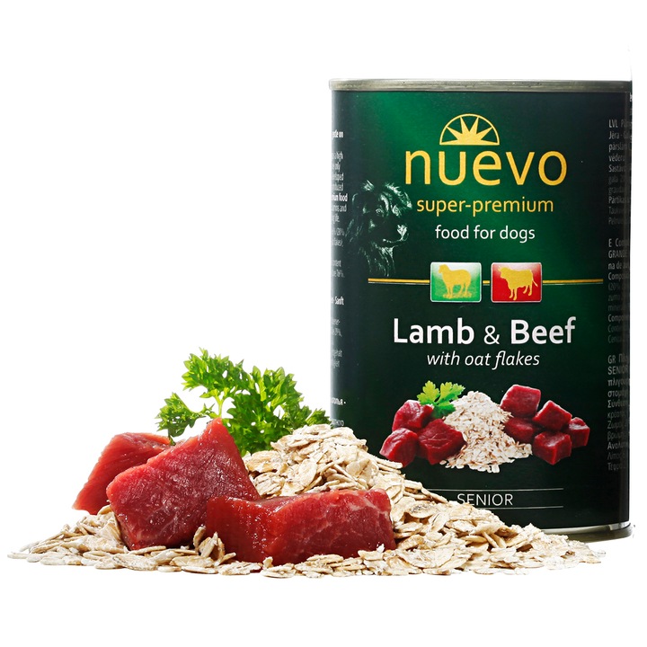 Hrana umeda pentru caini, Nuevo Senior, conserva 400 g