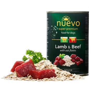 Hrana umeda pentru caini, Nuevo Senior, conserva 400 g Hrana umeda pentru caini, Nuevo Senior, conserva 400 g