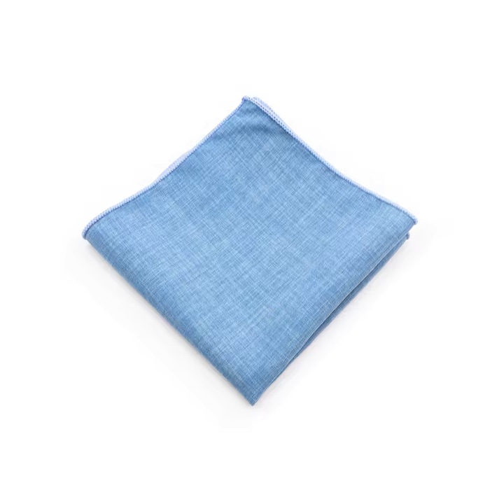 Batista de buzunar pentru sacou de costum barbatesc CLASStitude, din bumbac 100%, dimensiuni 23 x 23 cm, pentru ocazii speciale, dar si relaxate, model culoare uni, Bleu