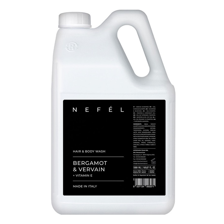 Gel de dus, Nefél, Bergamot si verbina, 5000ml