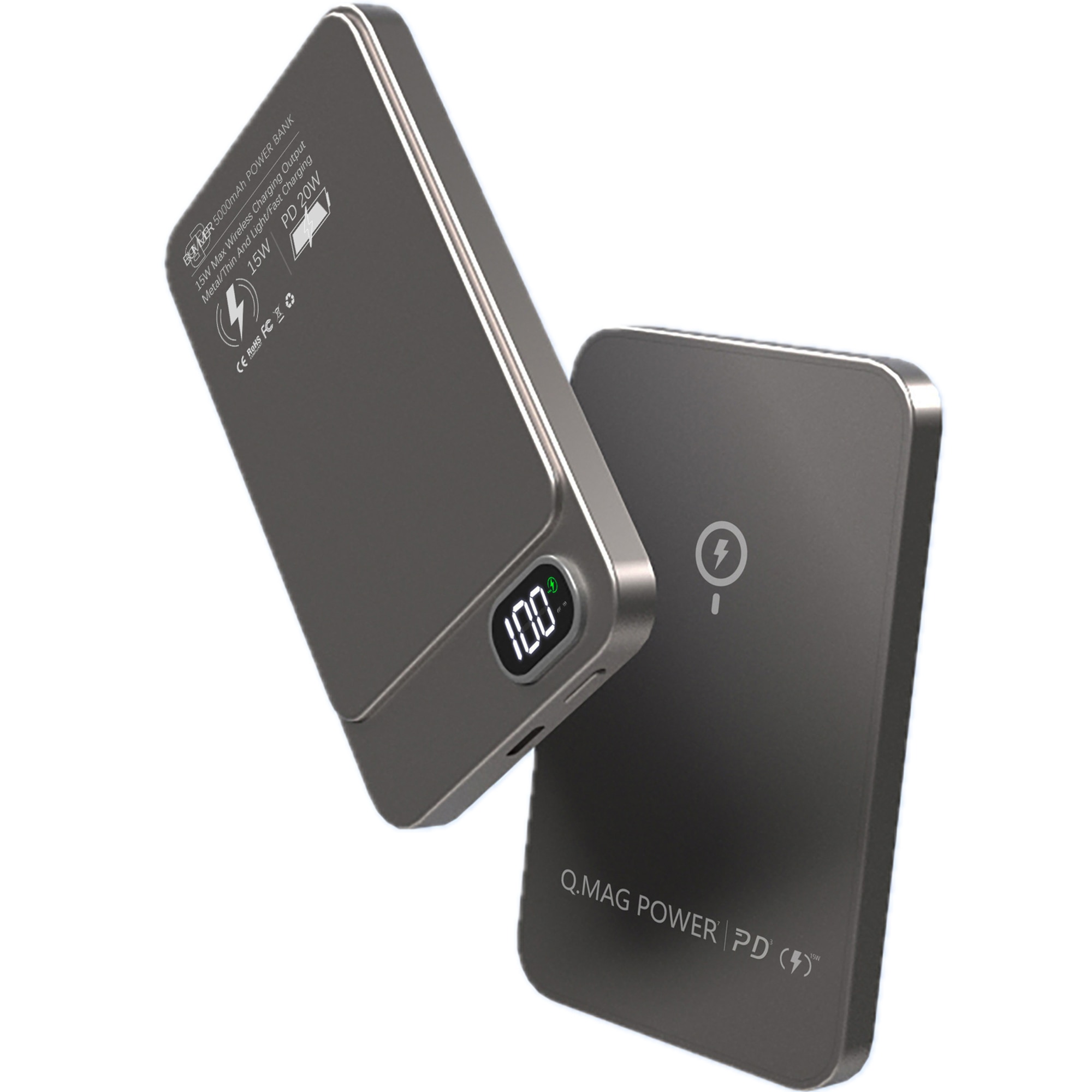Bummer Screen Baterie externa Premium slim Magsafe portabila BUMMER™, Q-Mag Power ...