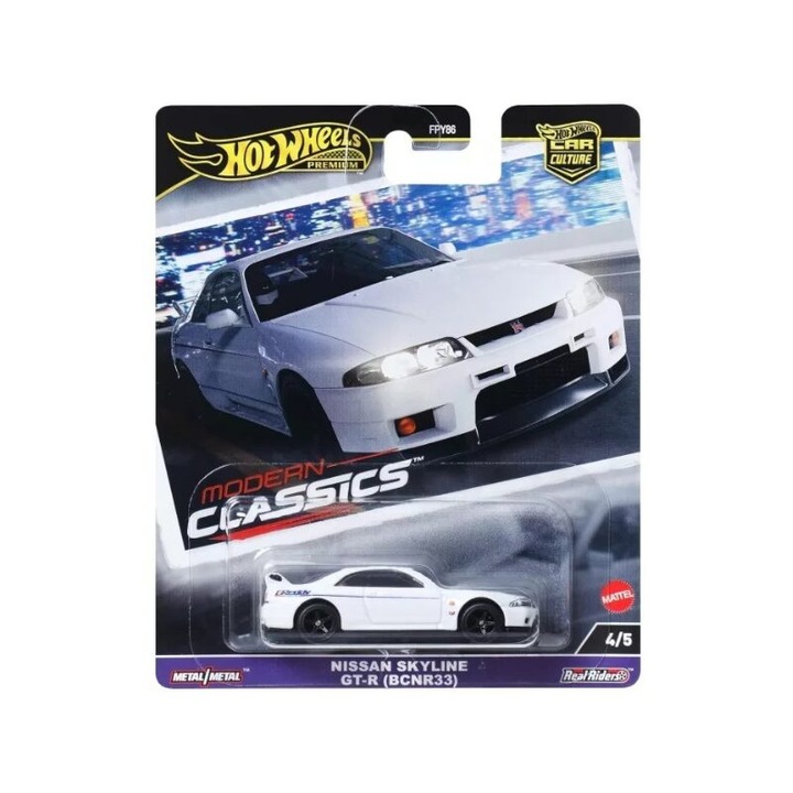 Nissan Skyline Gt-R (Bcnr33) 1:64 Модел на кола Hotwheels