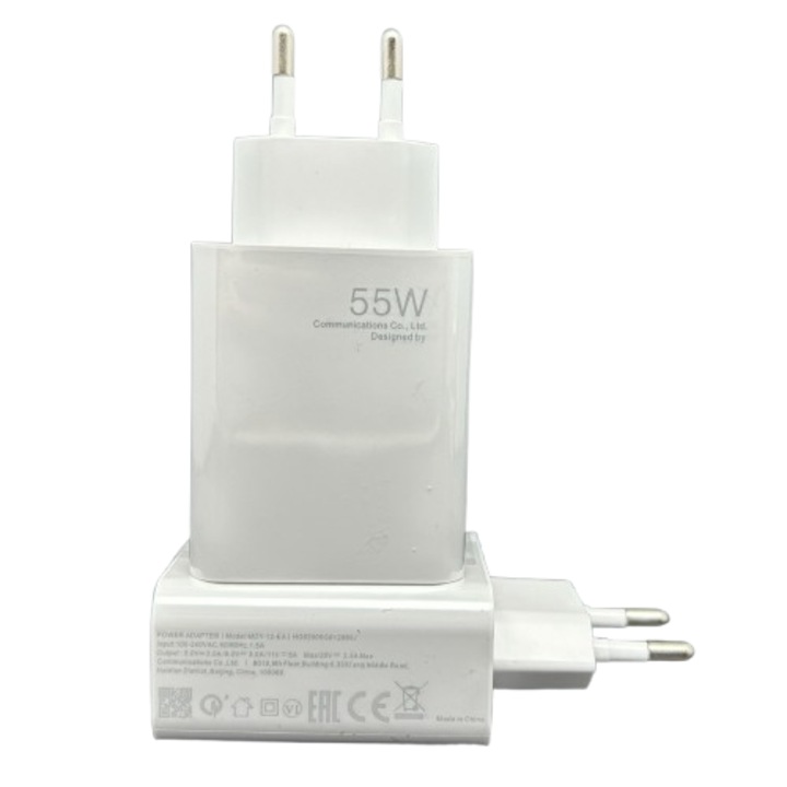 Töltő, 55w, Xiaomi mobiltelefonhoz, gyorstöltés, egy darabból álló