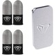 Set 4 degetare (manusi) gaming profesionale, Lecheng®, fibra silver, anti-transpiratie pentru telefon si tableta, Pubg, Fortnite, Call of duty, cu cutie metalica de depozitare, Negru/Gri