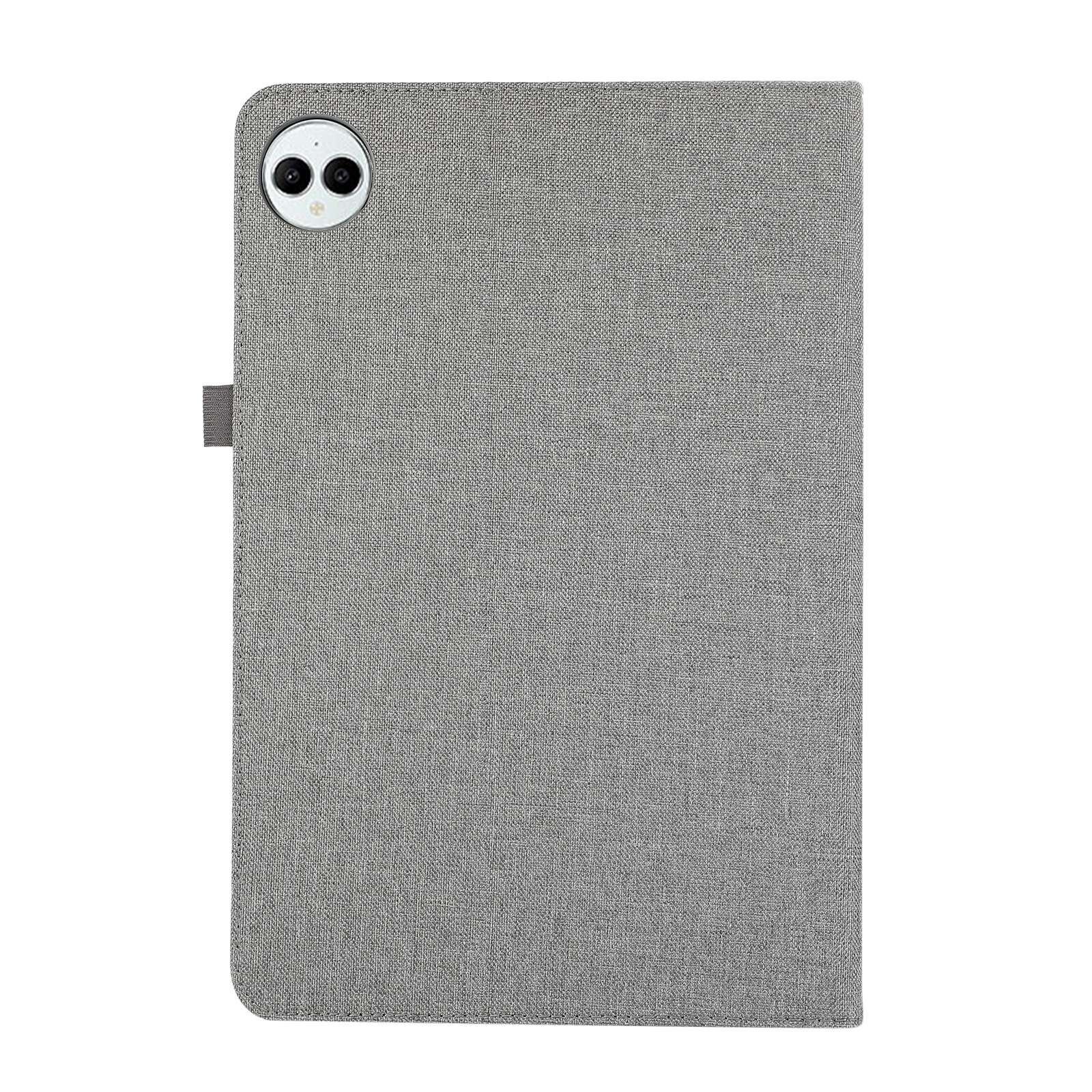 Husa tableta pentru Huawei MatePad Pro 12.2 2024, piele textila, tip capac magnetic, protectie anti-soc, pliere inteligenta, compatibila cu modelul specificat, culoare gri