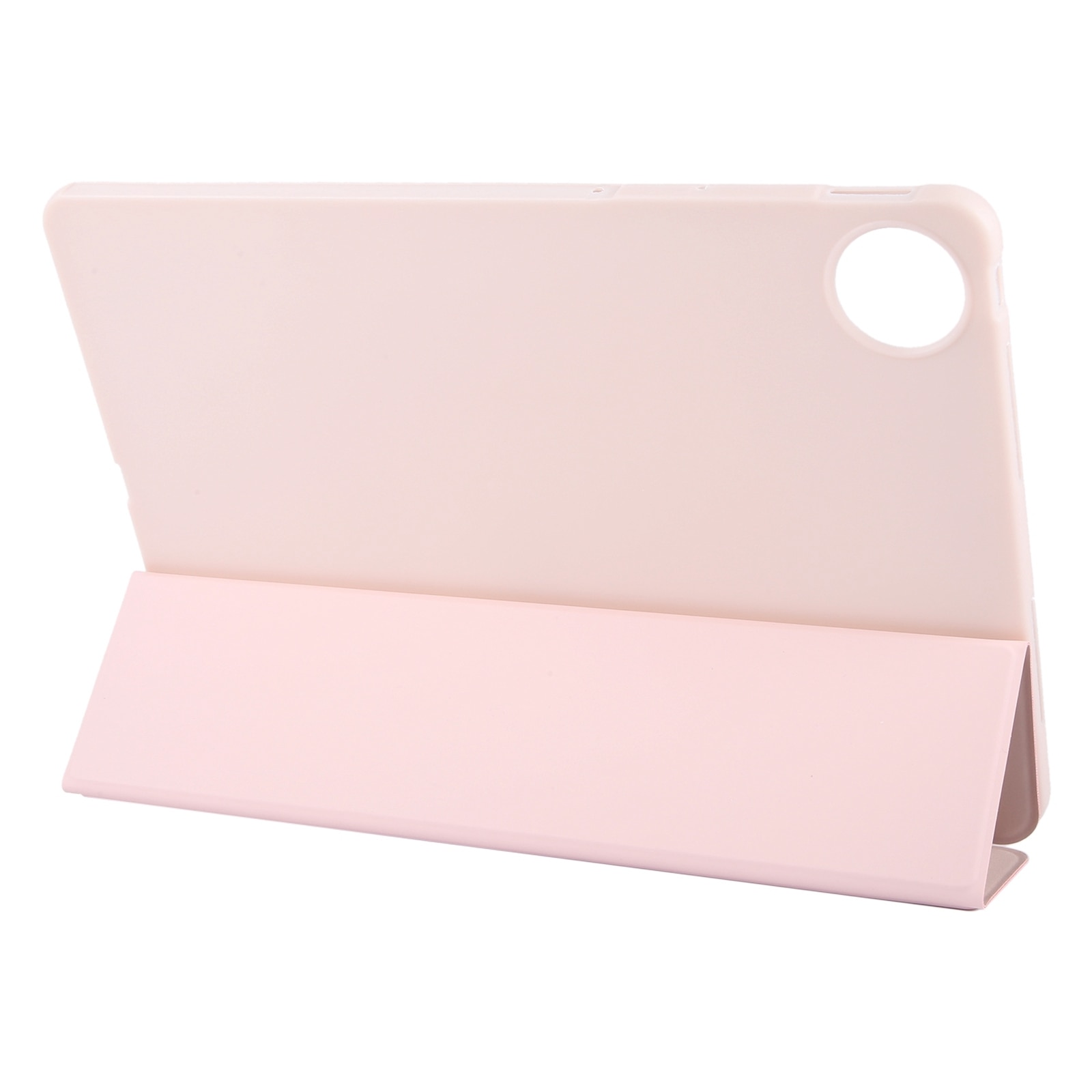 Husa tableta pentru Huawei MatePad Pro 12.2, silicon + piele, tip tri-fold, culori pastelate, protectie completa, suport pentru vizionare, roz
