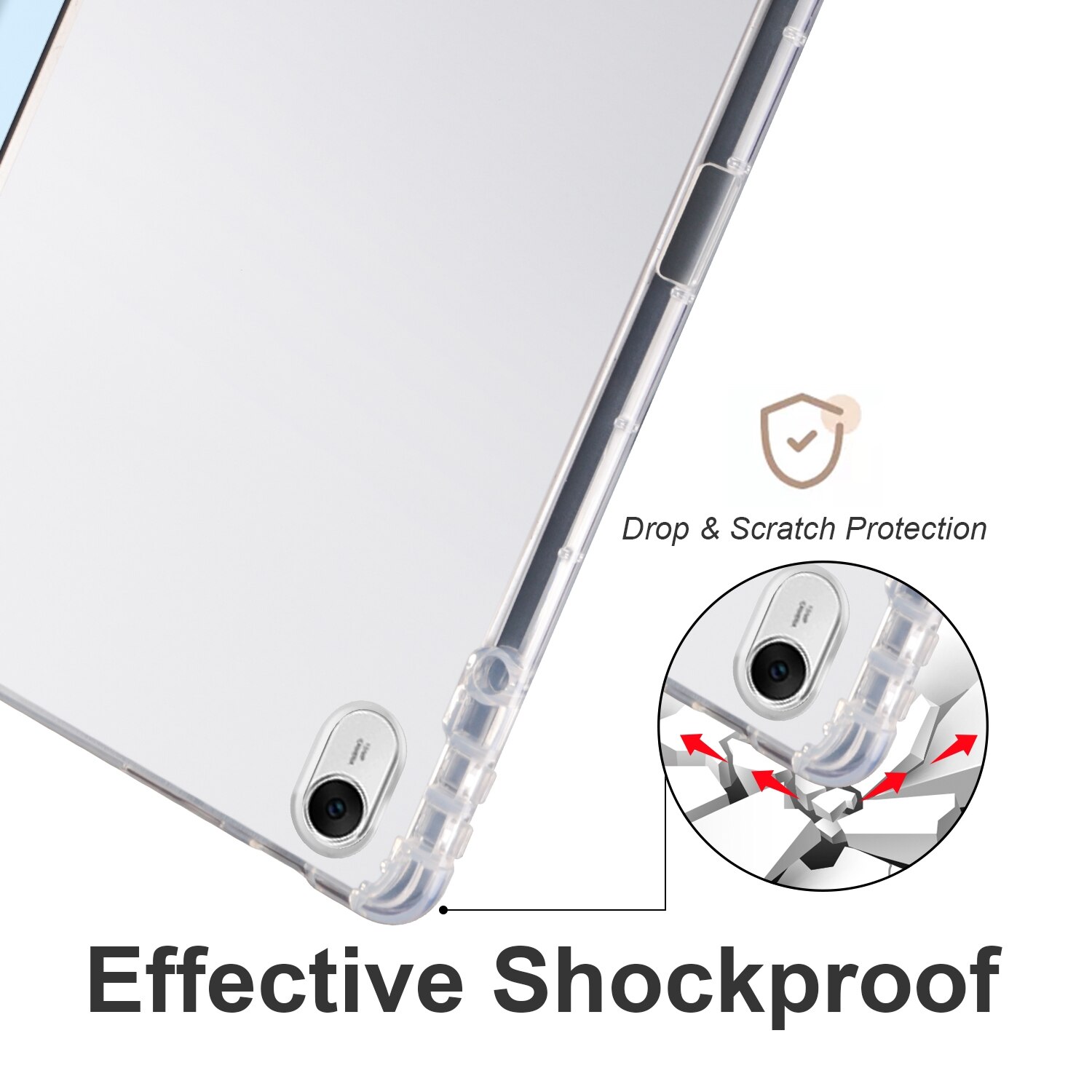 Husa tableta pentru Huawei MatePad 11.5 2023, TPU transparent cu design inteligent in 3 plieri, capac din piele, Albastru