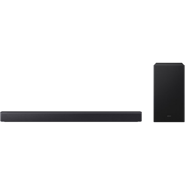 Саундбар Samsung HW-B450F, 2.1, 300W, Bluetooth, Wi-Fi, Subwoofer wireless, Dolby Audio, HDMI eARC, Титаново черен (Модел 2025)