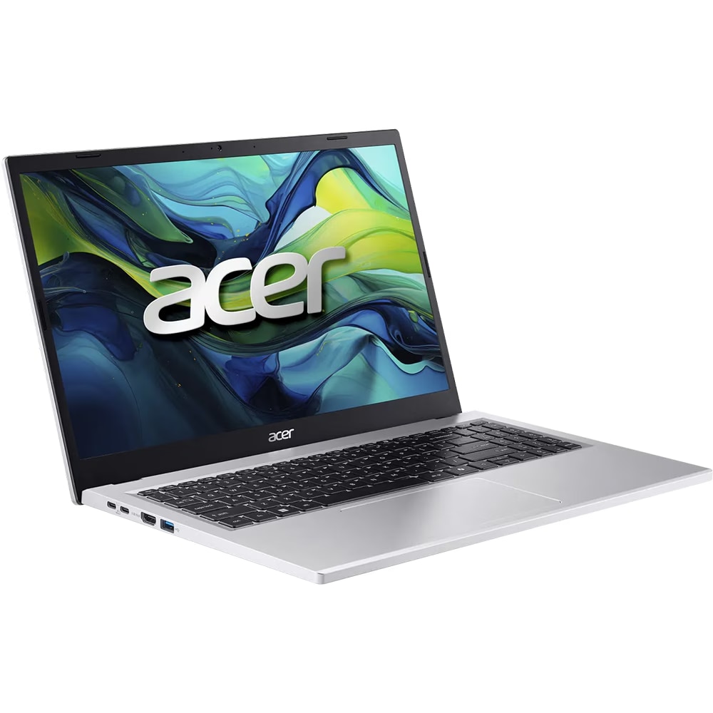 Laptop Acer Aspire Go 15 AG15-71P-58WM cu procesor Intel® Core™ i5-1334U pana la 4.6GHz, 15.6'' Full HD, IPS, 16GB DDR5 RAM, 512GB SSD, Intel® Iris® Xe Graphics, No OS, Pure Silver