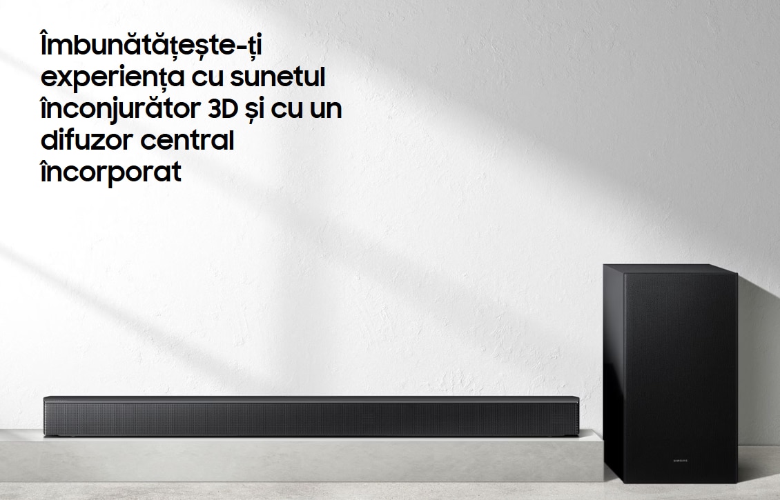 Soundbar Samsung HW-B650F, 3.1, 370W, Bluetooth, Subwoofer wireless, Dolby Audio, HDMI eARC, Negru 1 res 770f90c6df696e3619a0bc09a9b44b8b