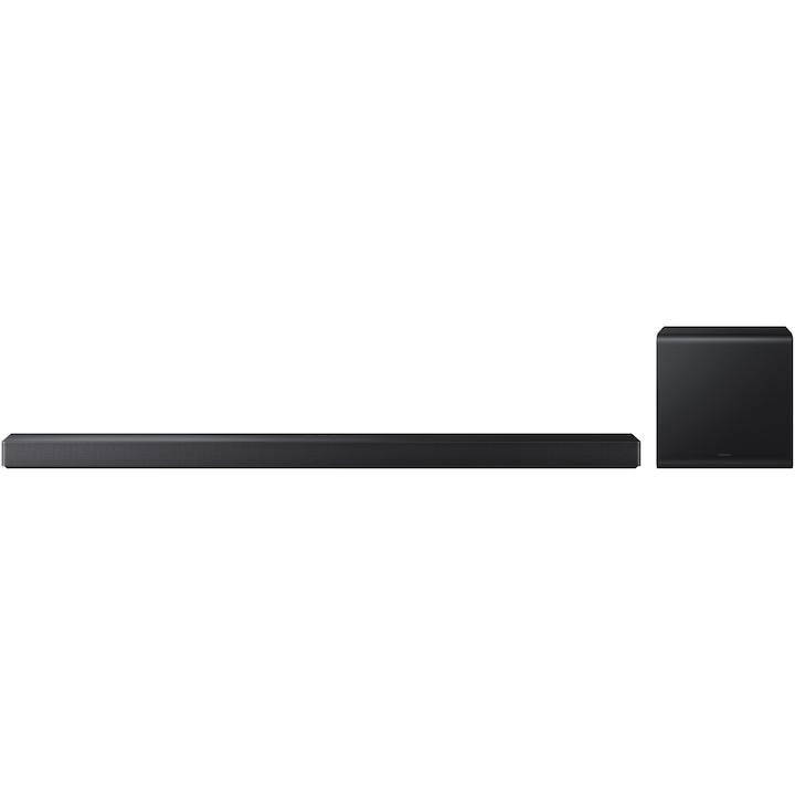Саундбар Samsung HW-QS700F, 3.1.2, Bluetooth, Wi-Fi, Безжичен субуфер, Безжичен Dolby Atmos, HDMI eARC, Черен титан