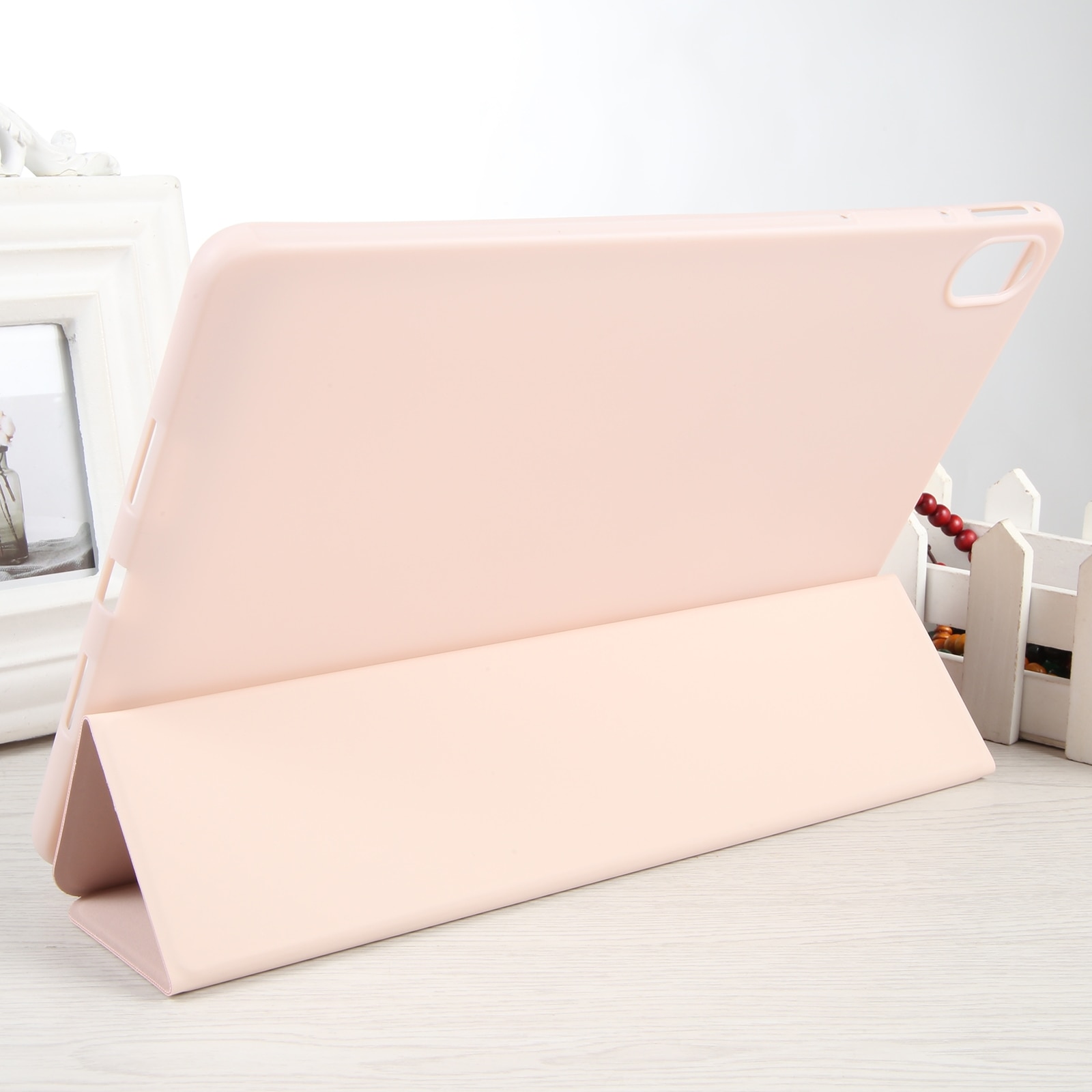 Husa tableta pentru Huawei MatePad Air 11.5 GEBEI, piele PU, tip carte cu suport, margini anti-soc, pliere inteligenta, protectie anti-zgarieturi, roz