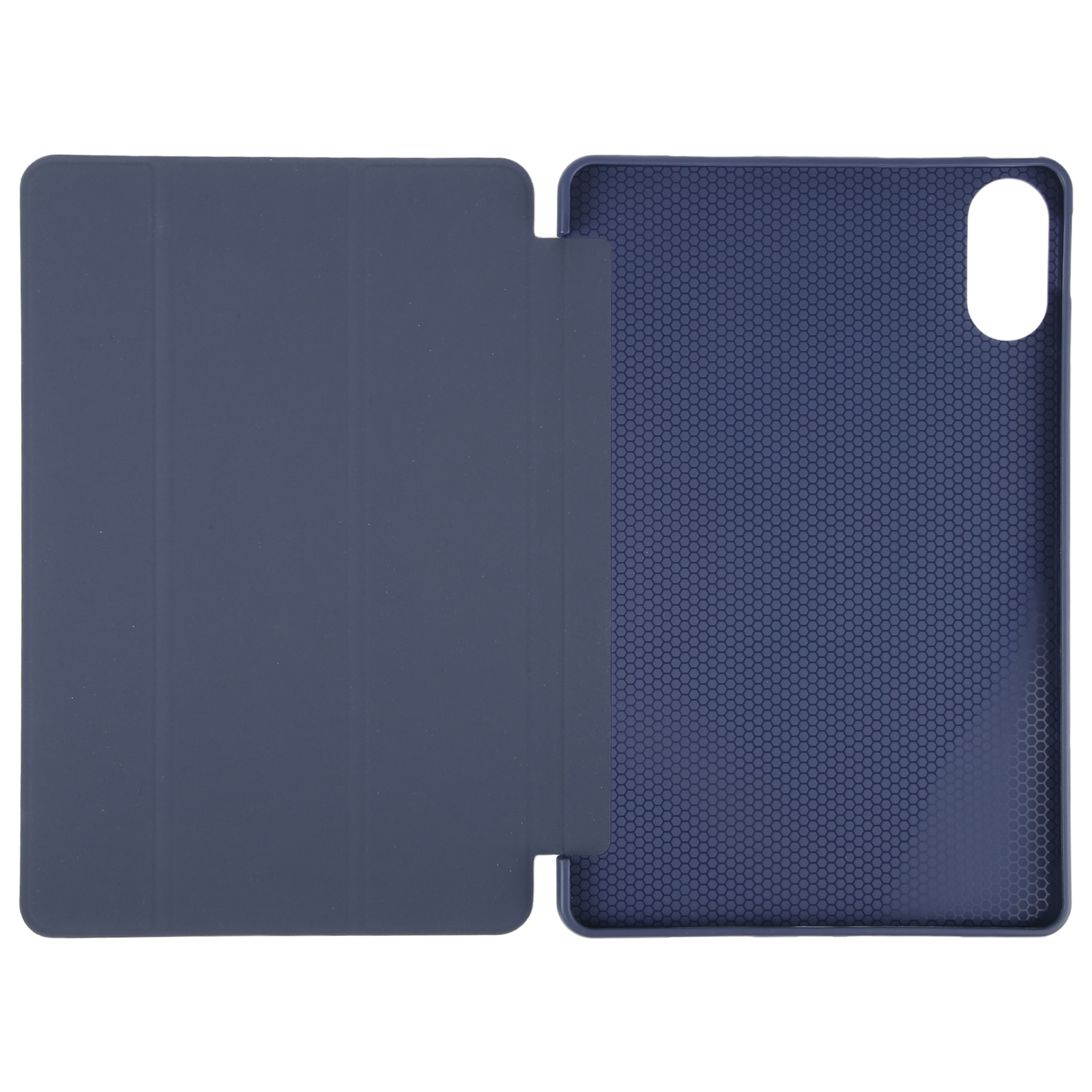 Husa tableta pentru Huawei MatePad Air 12, silicon + piele, tip tri-fold, protectie completa, acces porturi, albastru inchis