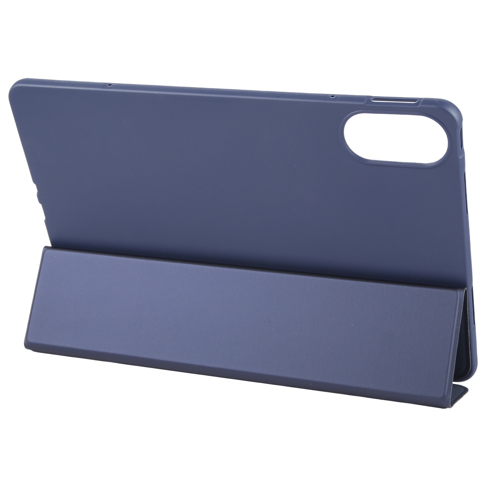 Husa tableta pentru Huawei MatePad Air 12, silicon + piele, tip tri-fold, protectie completa, acces porturi, albastru inchis