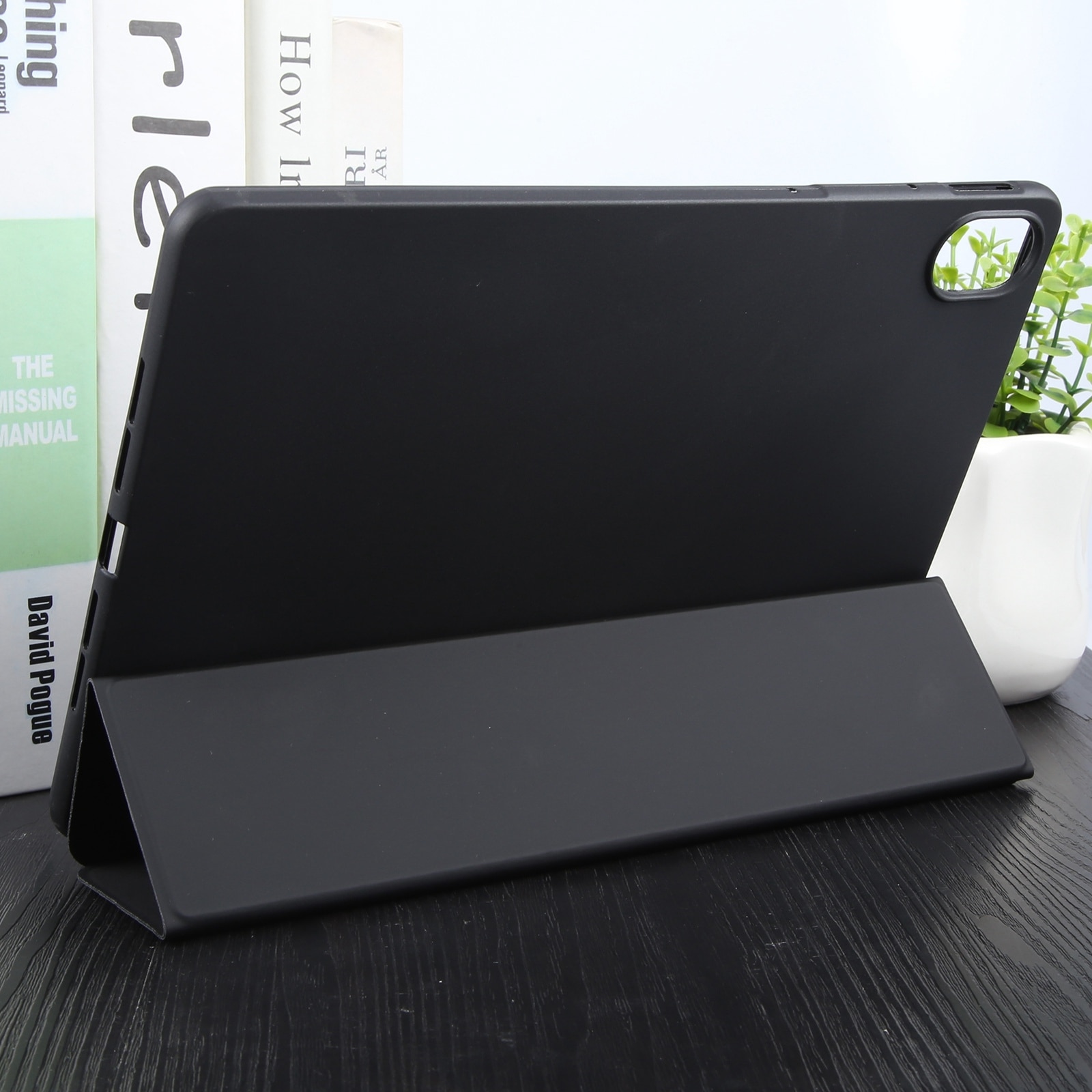 Husa tableta pentru Huawei MatePad 11.5 S GEBEI, piele PU, tip carte cu suport 3 plieri, protectie anti-soc, negru