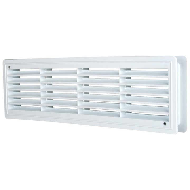 Kratka ventilatie pentru usi, 450x92mm, alb, set accesorii