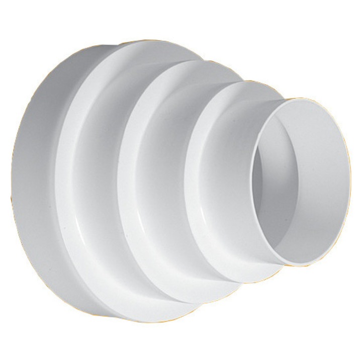 Reductie pentru conducte de ventilatie, 80x100x120x125x150x160mm, plastic, set