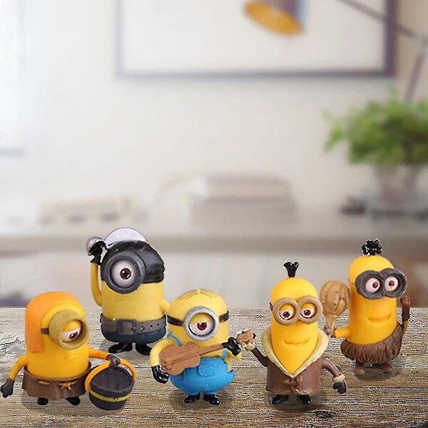 Set 10 Figurine Minions din PVC, 5.5-6.7cm, design dragut, cadou
