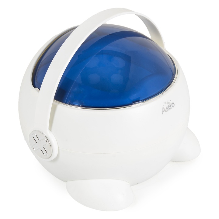 Olita cu spatar, capac si maner Cangaroo Astro, capac si baza aderenta, sezut moale, vas interior detasabil, Alb/Albastru