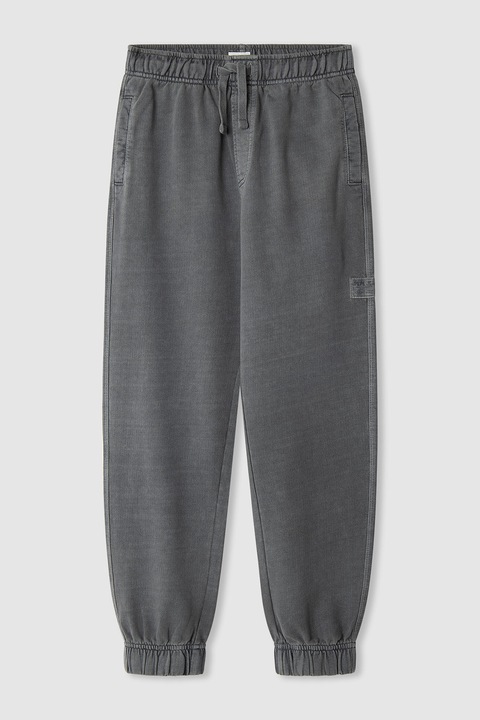 Pepe Jeans London, Pamut szabadidőnadrág oldalzsebekkel, Sötétszürke