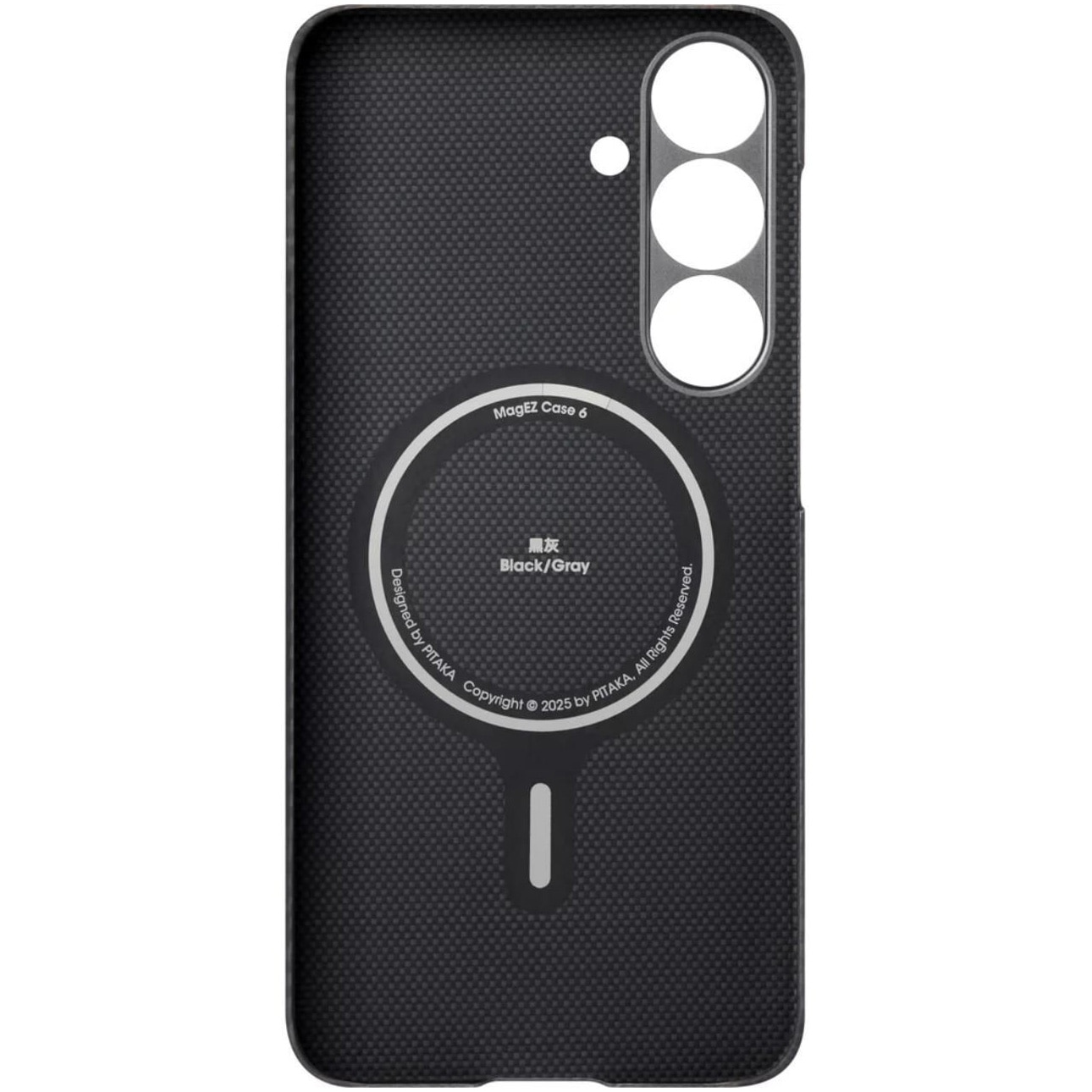 Husa de protectie Pitaka pentru Samsung Galaxy S25 MagEZ 6 Case Twill Negru/gri