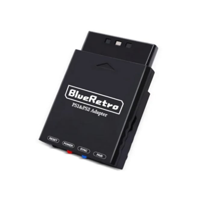 BlueRetro vezeték nélküli kontroller adapter Sony Playstation 1 és Playstation 2 konzolhoz, fekete