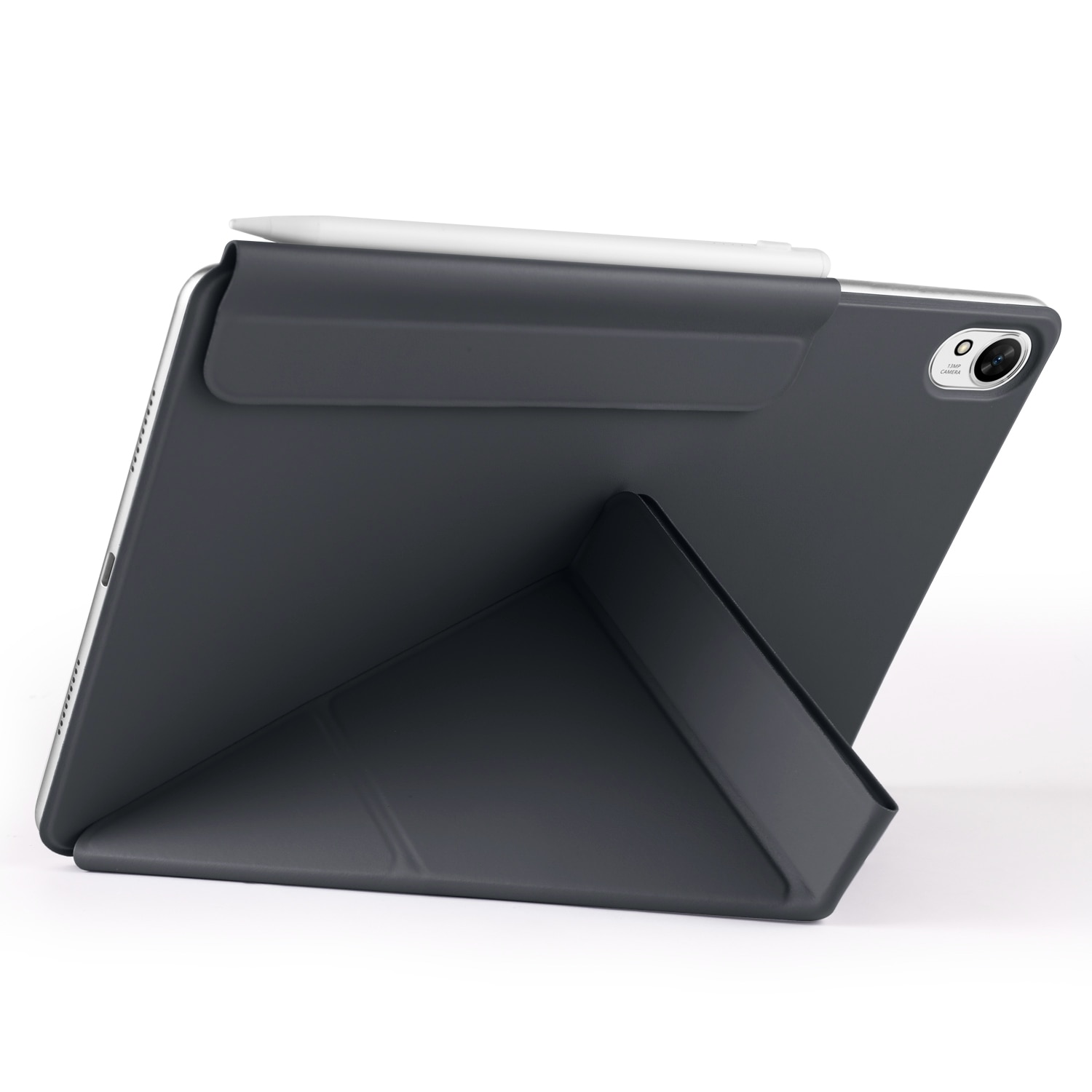 Husa tableta pentru Huawei MatePad 11.5 / 11.5S, piele, design cu catarama fixa, deformabil, inchidere magnetica, negru