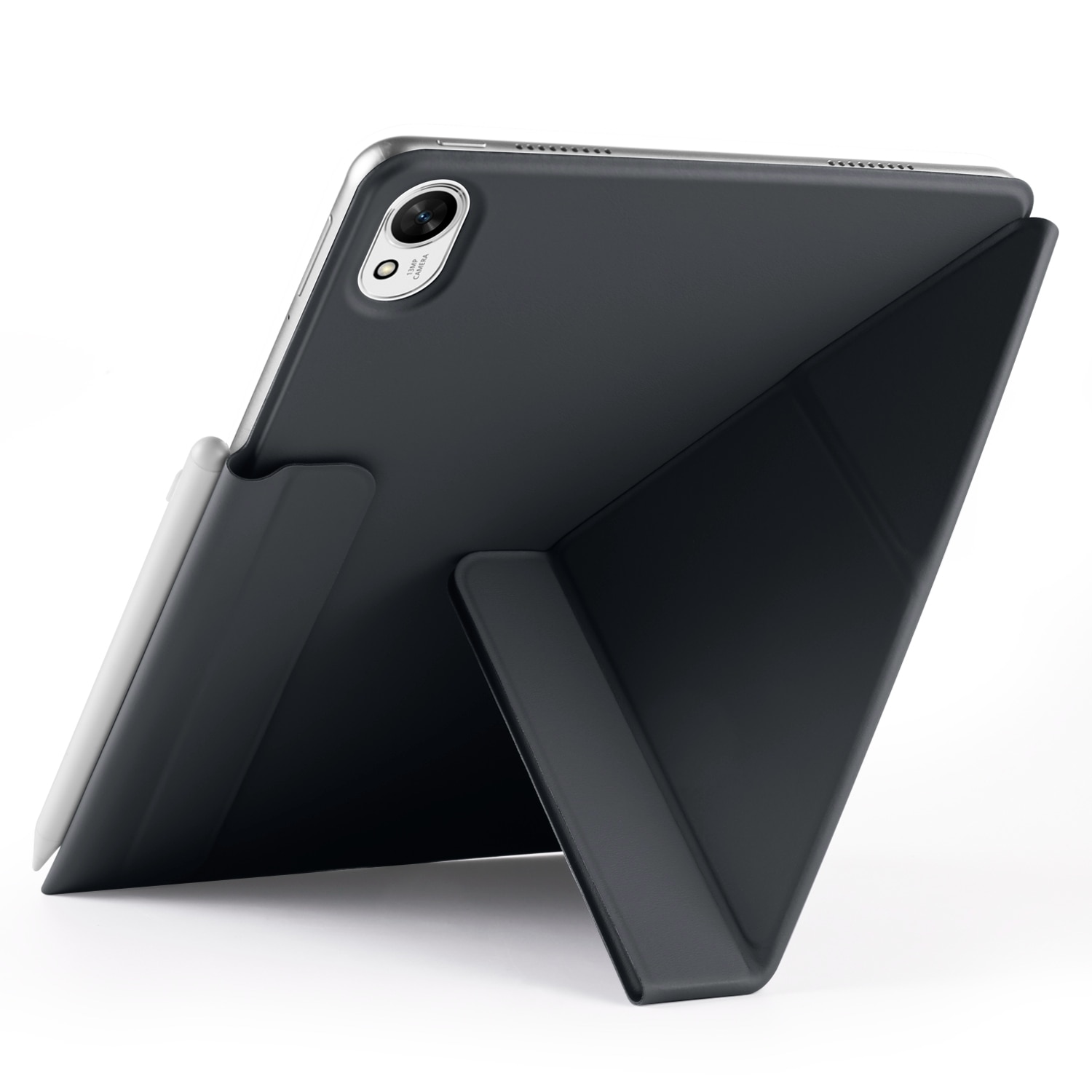 Husa tableta pentru Huawei MatePad 11.5 / 11.5S, piele, design cu catarama fixa, deformabil, inchidere magnetica, negru