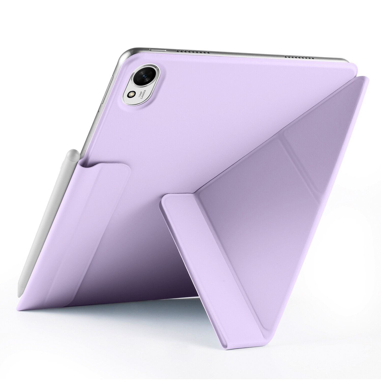 Husa tableta pentru Huawei MatePad 11.5 / 11.5S, piele cu catarama fixa, design magnetic de deformare, culoare mov