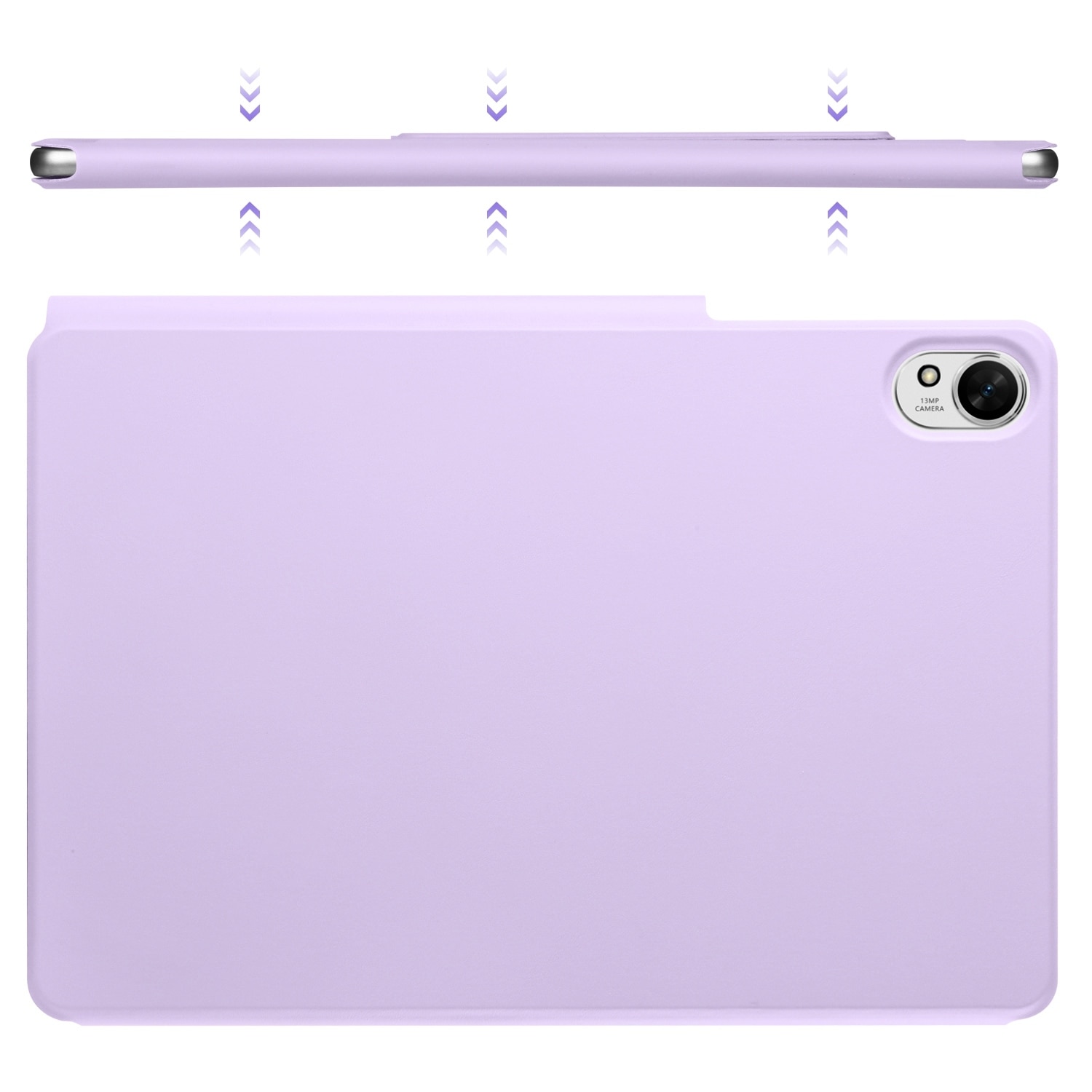 Husa tableta pentru Huawei MatePad 11.5 / 11.5S, piele cu catarama fixa, design magnetic de deformare, culoare mov